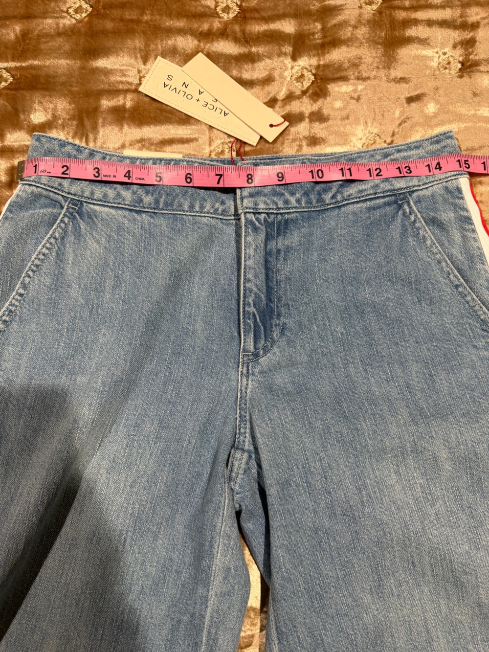 Alice + Olivia Xander Racing Stripe Jean - Picture 10 of 13